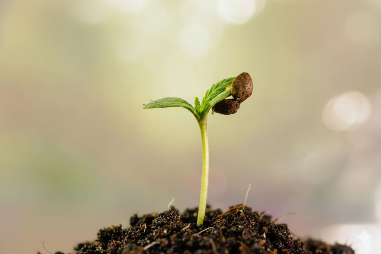 Cannabis seedling from winning one of JCS contests.